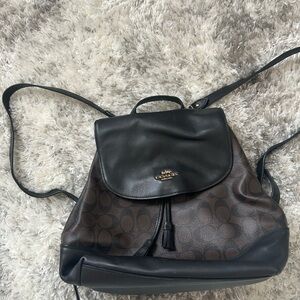Coach Black and Brown Women's Backpack
